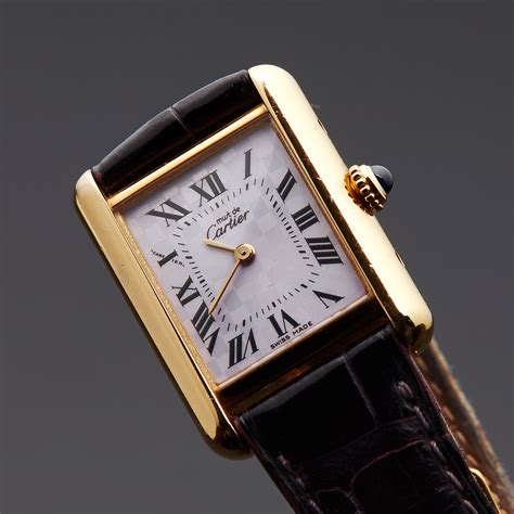 quartz cartier tank|pre owned cartier tank watches.